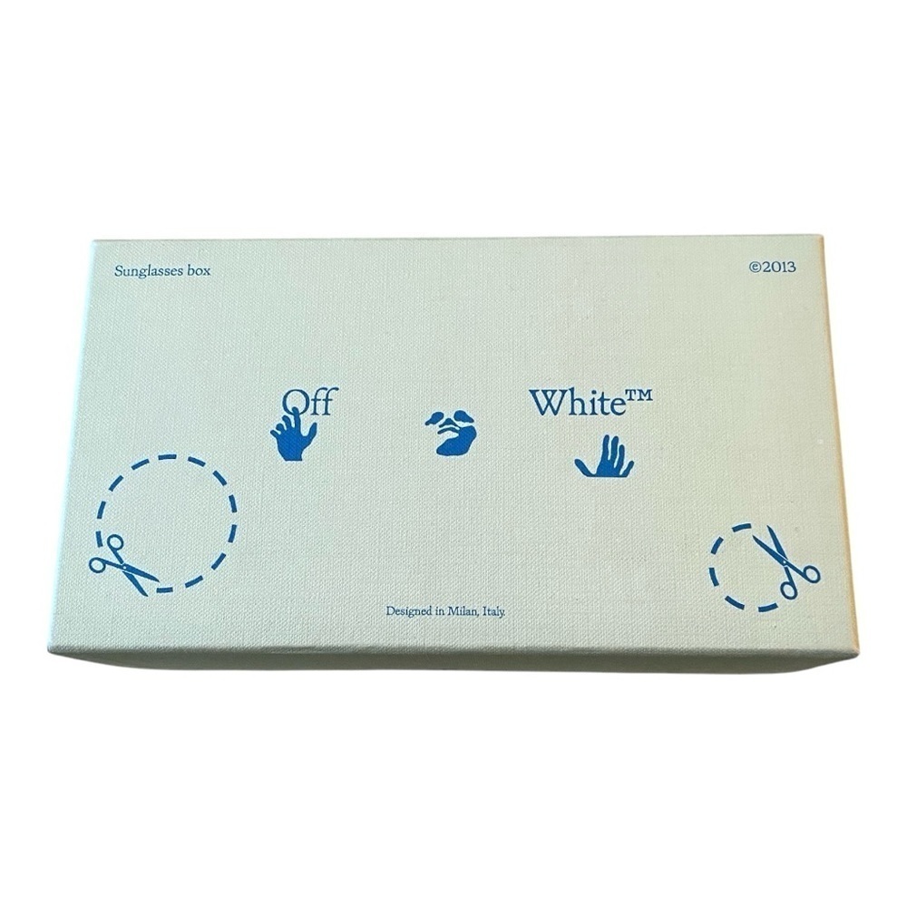 Off White Sunglasses Box and Cleaning Cloth ONLY - does not include sunglasses